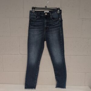 Frame Denim The Ali High Rise Cigarette Jean Dark Skinny Jeans Size 28, EUC